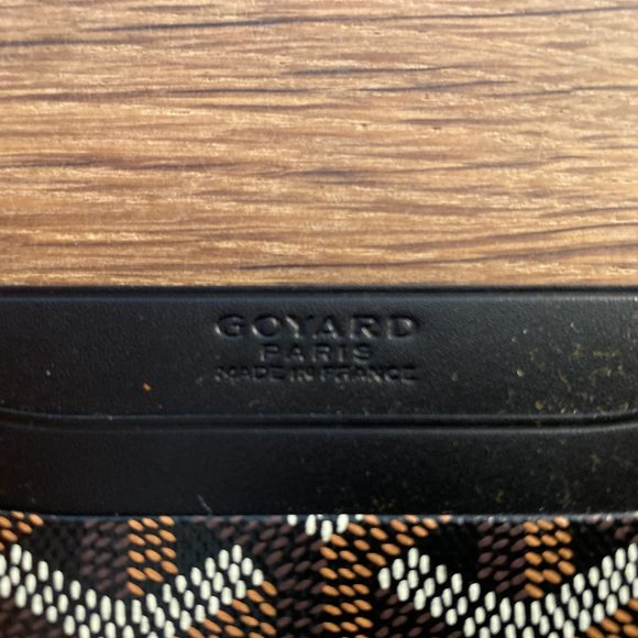 New Goyard SaintSulpice CardHolder- Classic Black Canvas/Leather Compact Wallet - Picture 6 of 10